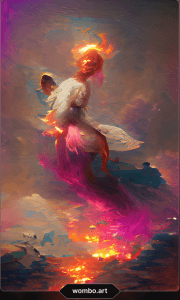 Flaming Angel in Mystical