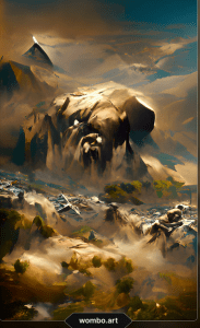 Titan Under the Mountain in Fantasy AI