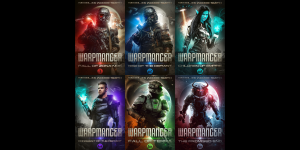 The final covers for the Warpmancer Saga, custom made by MiblArt